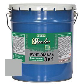 Грунт эмаль по ржавчине 3в1 серая20кг Вит Color
