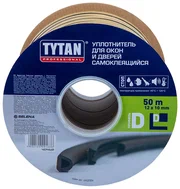 Уплотнитель  D 12х10мм белый 50м Титан