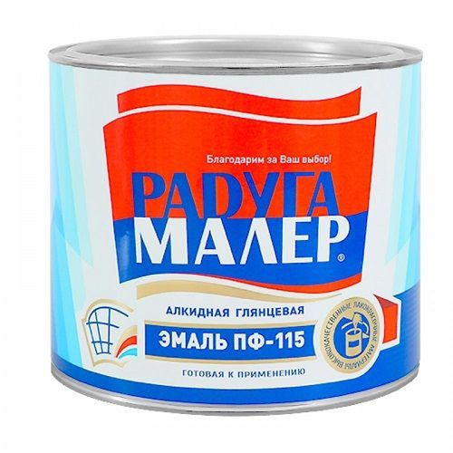 Эмаль ПФ-115 желтая 0,9 кг Радуга