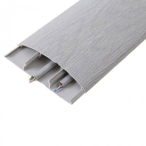 Наличник пластиковый  2200х70х14 дуб серый с кабель каналом Идеал