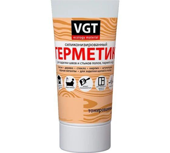 Герметик акриловый силиконизированный 160гр с носиком бук ВГТ