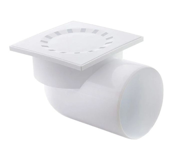 Трап ПП 100 150х150 горизонтальный белый 5-0014---