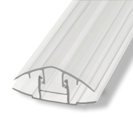 Поликарбонат профиль  соединительный разъемный 6-10мм прозрачный