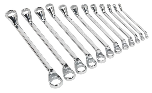 Ключ накидной 12х13мм изогнутый Сибртех---