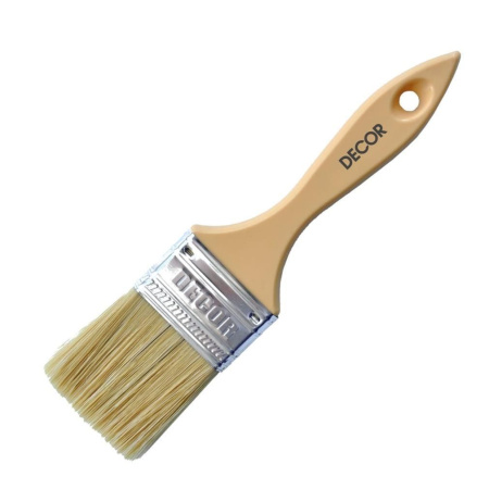 Кисть плоская 40х12мм пластиковая ручка смешанный ворс Среда Decor(12)