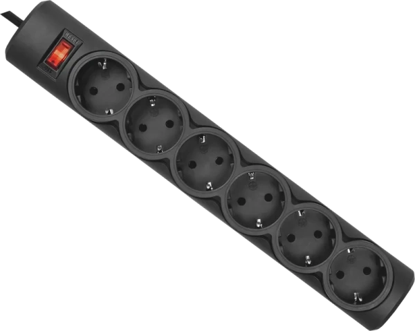 Фильтр сетевой 1,8м 6 розеток 10А с з/к Defender