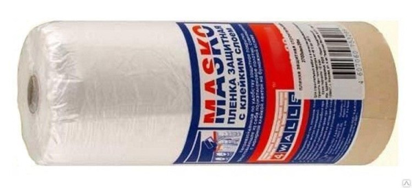 Пленка защитная 2,4мх20м с клейкой лентой 12мкм 4Walls