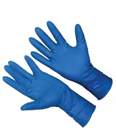 Перчатки одноразовые латексные синие M HR Gloves