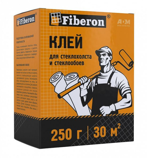 Клей обойный стеклообои и стеклохолст 250г Fiberon