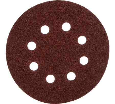 Круг шлифовальный бумага 125мм Р180 8 отв 5шт Зубр