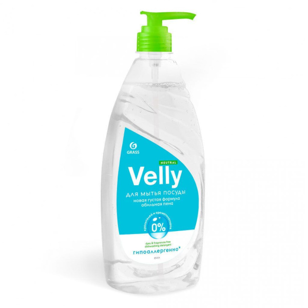 Средство д/мытья посуды 1000мл Velly Grass