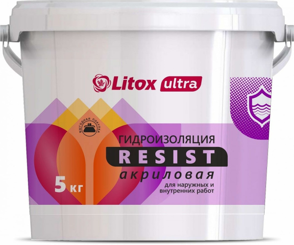 Гидроизоляция акриловая   5,0л Ultra Resist Litox