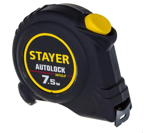 Рулетка   7,5мх25мм автостоп AutoLock Stayer