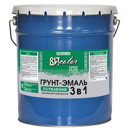 Грунт эмаль по ржавчине 3в1 шоколадная 20кг глянец Вит Color