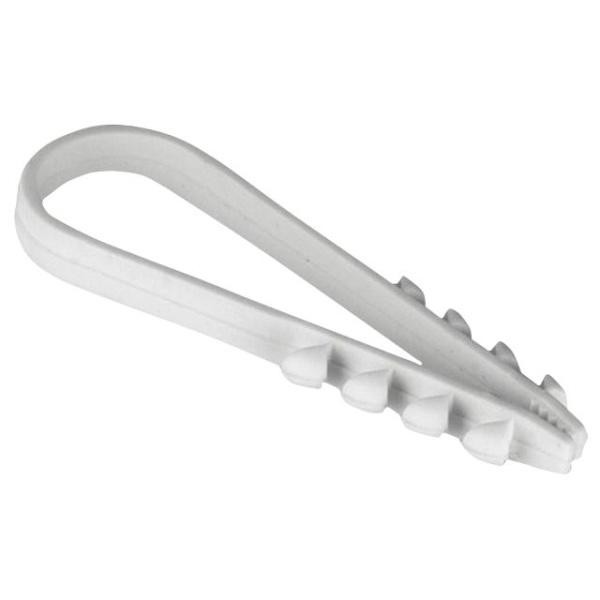 Дюбель хомут 11-18 100шт круглый белый Роскабель