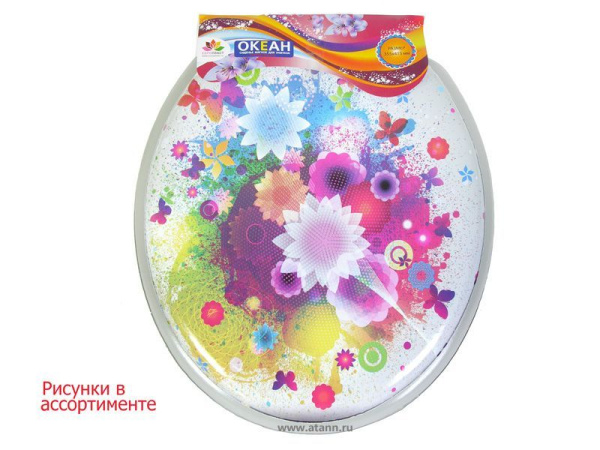 Сиденье для унитаза цветное мягкое Элегант